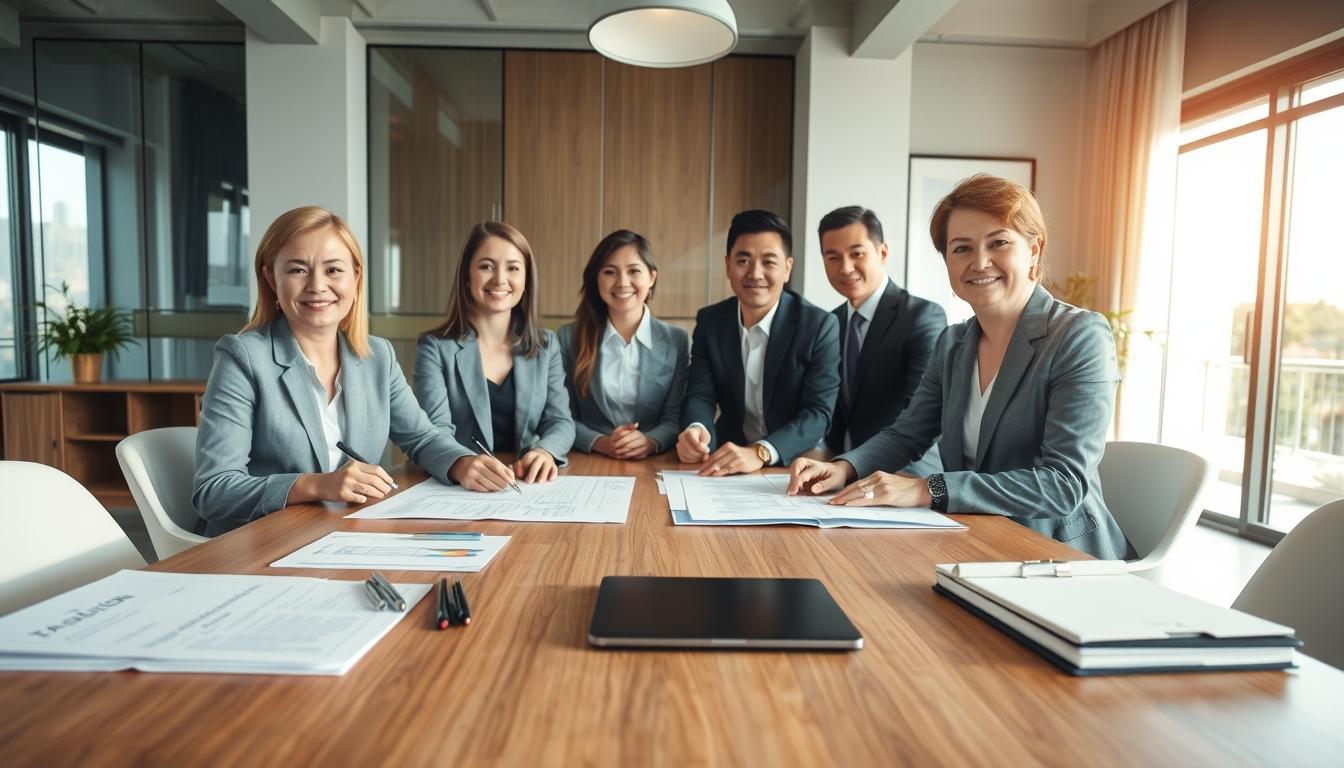 Senior legal team and family support